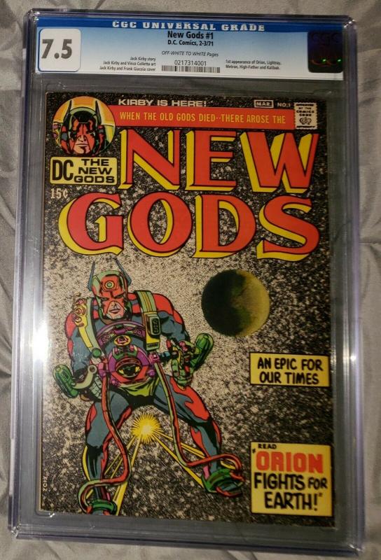 New Gods #1 (1971 DC) 1st Orion Lightray Metron High-Father Kalibak OLD CGC VF-