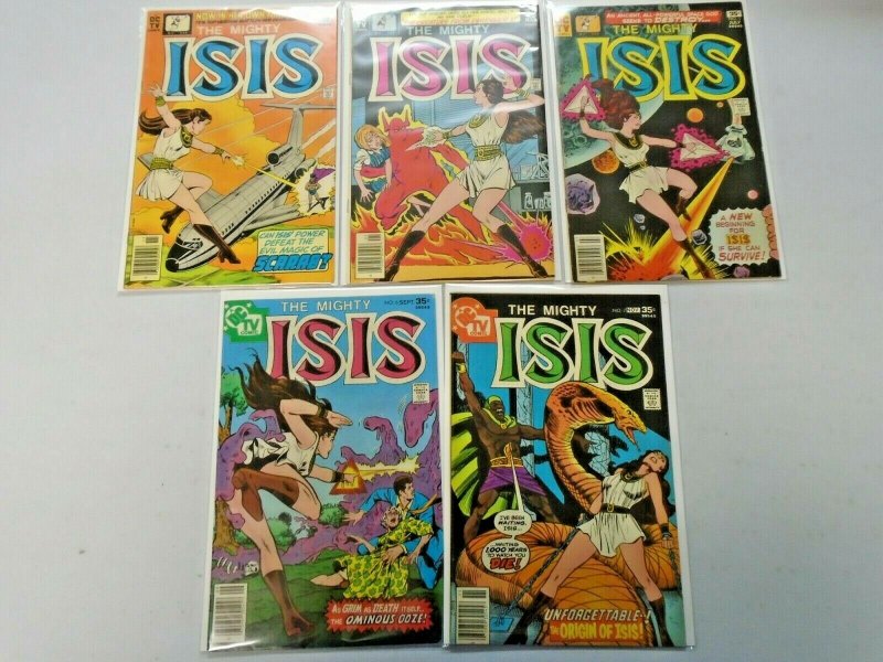 The Mighty Isis #1,2,5,6,7 5 Different 6.0 FN (1976 & 1977)