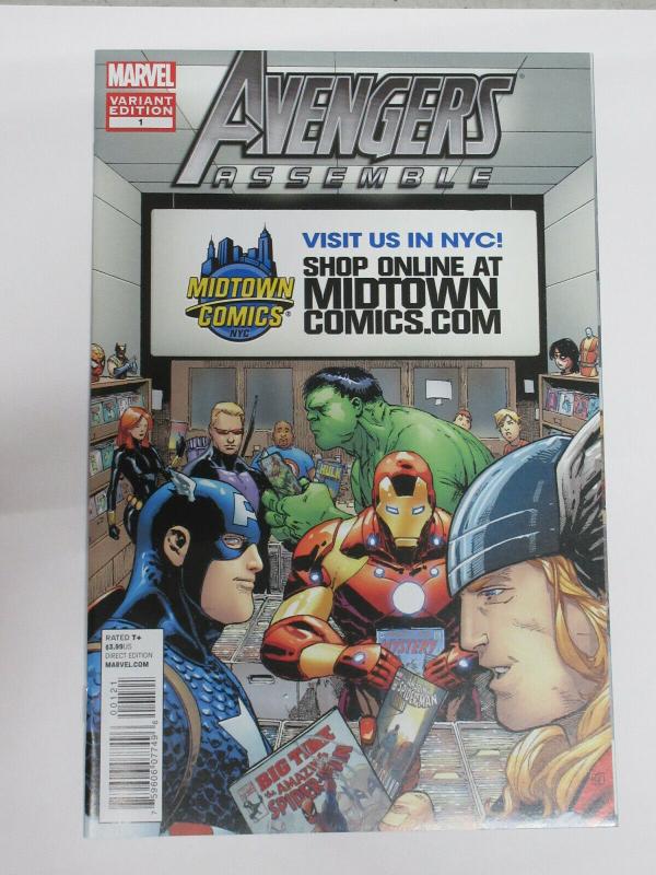 Avengers Assemble (Marvel 2012) #1 Midtown Comics Shop Variant Cover