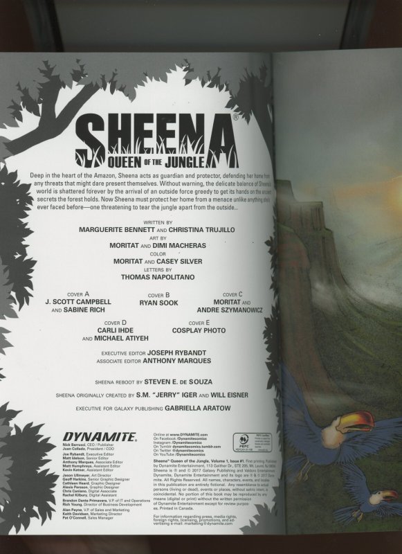 (2017) Sheena: Queen of the Jungle #1 - COMICS ELITE VARIANT! LIMITED! (9.2 OB)