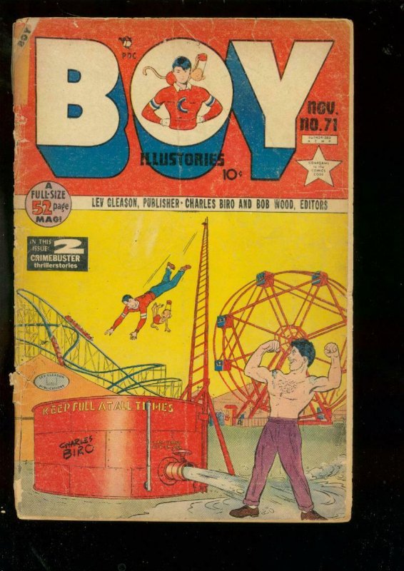 BOY COMICS #71 1951-CHARLES BIRO-ROLLER COASTER COVER G/VG