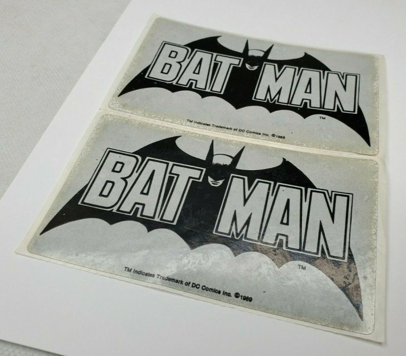  Batman Stickers Vintage 1989 DC comics lot of 2  