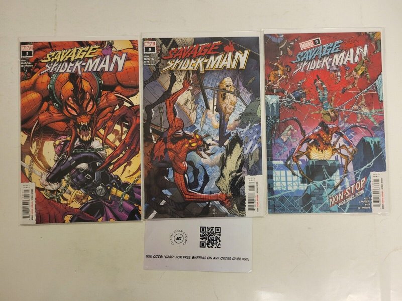 3 Savage Spider-Man Marvel Comic Books #3 4 5 34 TJ43