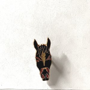 HORSE HEAD | BLACK/COPPER/WHITE TONE | WRANGLER/COWBOY/RANCHER PIN