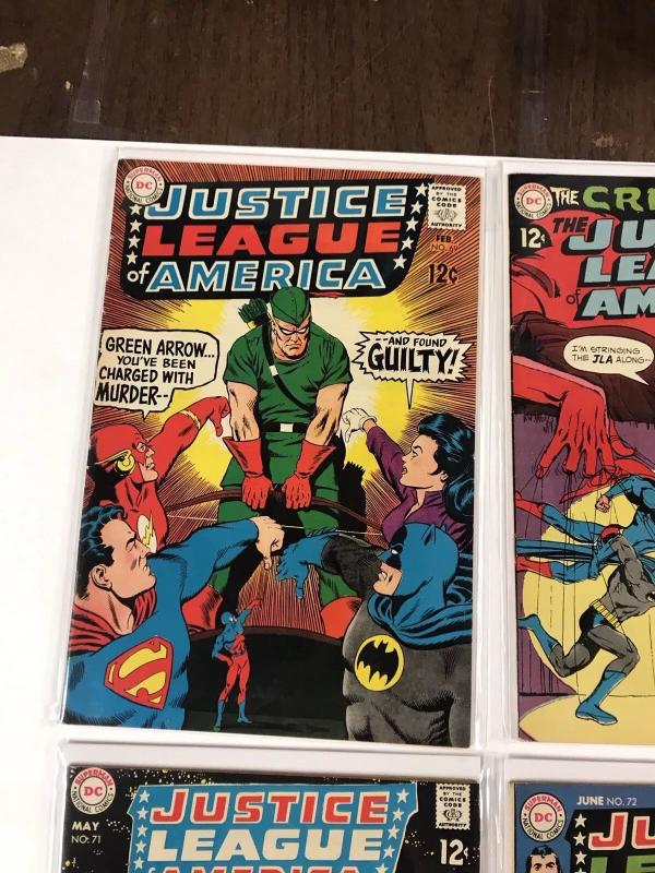 Justice League Of America 63 64 65 66 68 69 70 71 72 Vf/nm Dc Silver Age