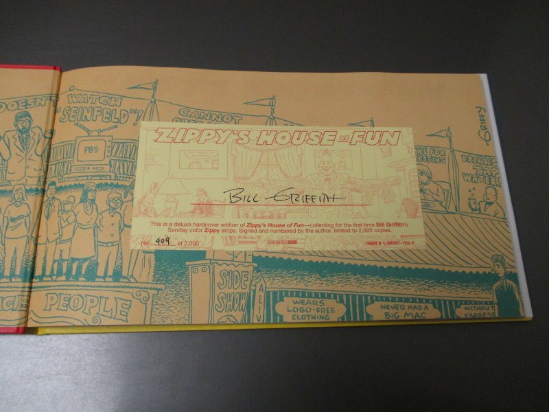 1995 Zippy's House of Fun HC/DJ VF+/FVF Signed #409/2000 1st 112p Bill Griffith