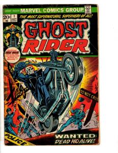 Ghost Rider # 1 VG Marvel Comic Book Avengers Defenders Hulk Thor Iron Man RH1