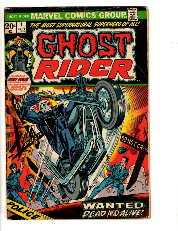 Ghost Rider # 1 VG Marvel Comic Book Avengers Defenders Hulk Thor Iron Man RH1