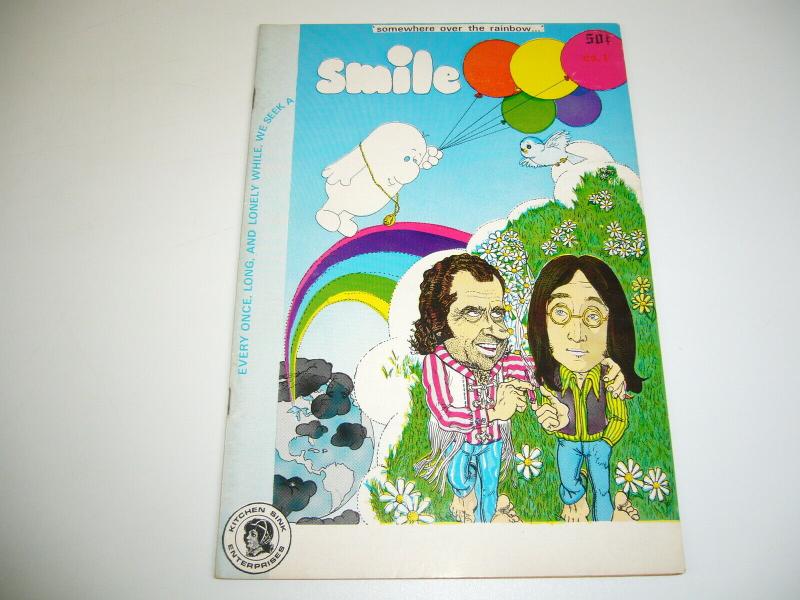 Smile #1 VG (2nd) RICHARD NIXON SMOKING POT w/JOHN LENNON print underground