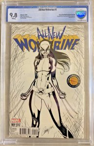 ALL-NEW WOLVERINE #1 2016 | CARGO HOLD B&W SKETCH VARIANT - CAMPBELL | CBCS 9.8