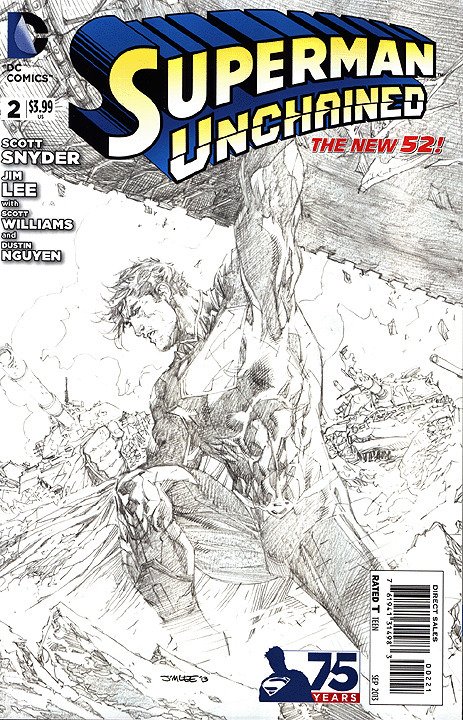 SUPERMAN UNCHAINED (2013 Series) #2 SKETCH CV Near Mint Comics Book