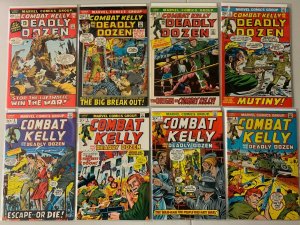 Combat Kelly his Deadly Dozen set #1-9 Marvel (average 5.0 VG/FN) (1972 to 1973)