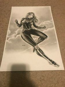 Captain Marvel - Original Art by Ryan J. Pasibe   