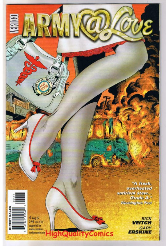 ARMY AT @ LOVE #1 2 3 4 5, VF/NM, Rick Veitch, Morale, Vertigo, 2007, Racy