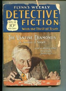 FLYNN'S WEEKLY DETECTIVE FICTION-NOV 19 1927-MYSTERY-AUSTIN J. SMALL-vg