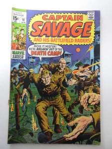 Captain Savage #18 VG- Condition cover and 1st 3 wraps detached bottom staple