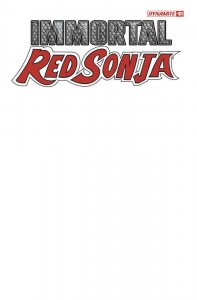 Immortal Red Sonja #1 Cover F Blank Authentix 