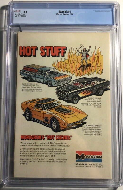 Marvel, Eternals #1, CGC 8.5, WP, 1st Eternals, Look!