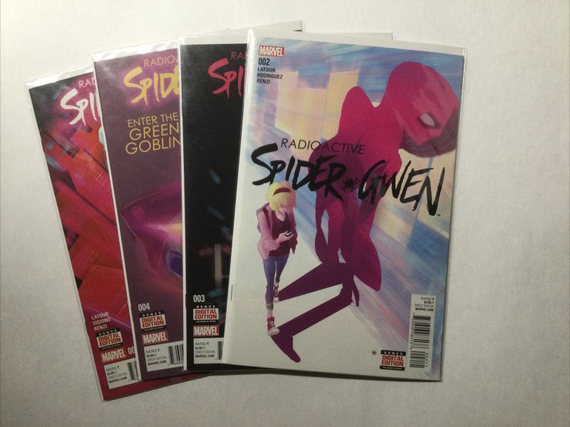 Radioactive Spider Gwen 2 3 4 5 Lot Run Set Near Mint Nm Marvel