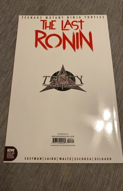 1TMNT THE LAST RONIN 1 HYUNGSUNG LEE VIRGIN VARIANT TRINITY COMICS CREEES RARE