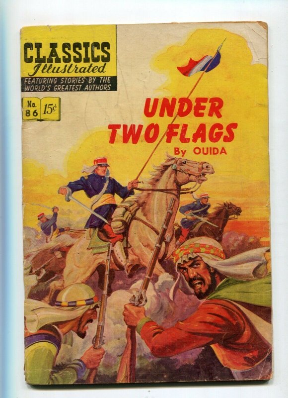 Classics Illustrated  86 VG- Under the Flags 1st Edition