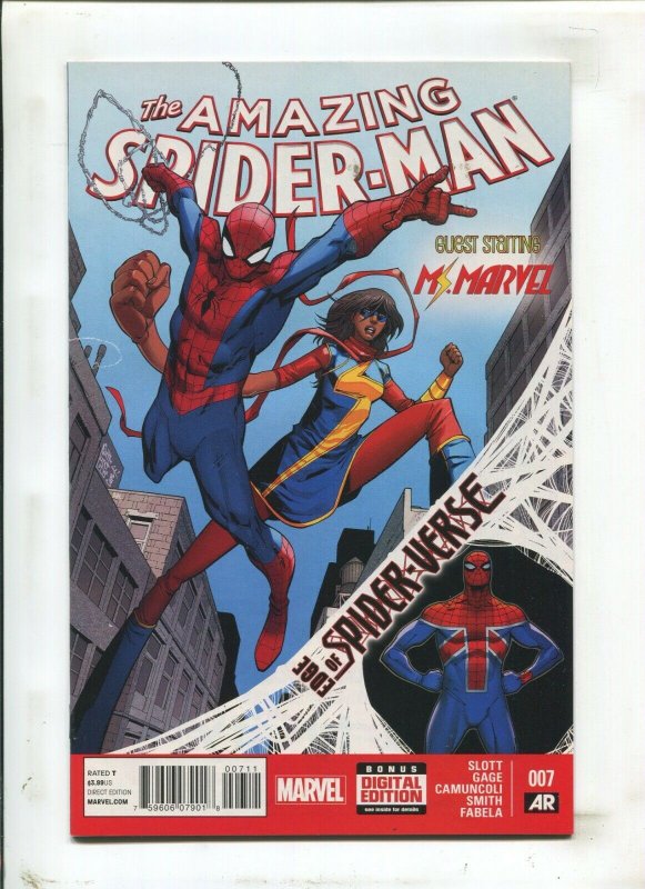 Amazing Spider-Man #7 - 1st Appearance of Spider-UK -Direct Edition (9.2OB) 2014 759606079018