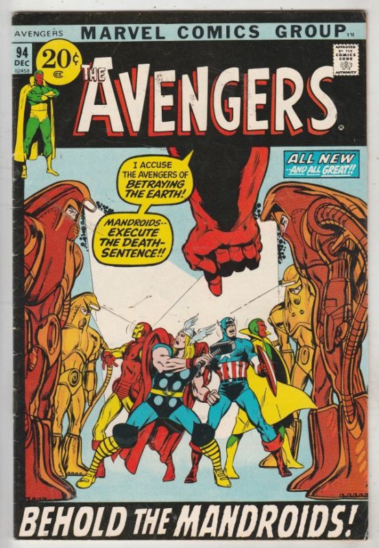 Avengers, The #94 (Dec-71) FN/VF+ High-Grade Avengers