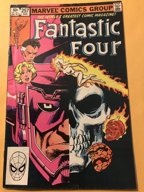 Fantastic Four #257 : Marvel 8/83 Fn+; Galactus Vs. Skrull planet !! John Byrne