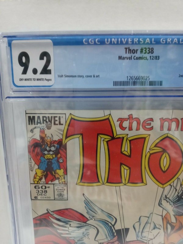 Thor 338 - 2nd Appearance Of Beta Ray Bill - 1983 - CGC Graded 9.2
