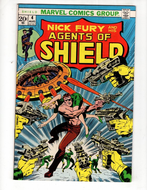 SHIELD #4 (VF/NM) 1973 Bronze Age Mighty MARVEL !!!!!