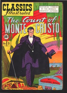 Classics Illustrated #3 1940's-The Count of Monte Cristo-by Alexander Dumas-H...