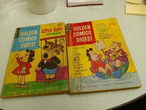 GOLDEN COMICS DIGEST #19 & 29 (1973) Gold Key Little Lulu & Tubby bronze age lot