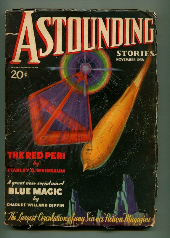 ASTOUNDING NOVEMBER 1935-STREET AND SMITH-FRANK BELKNAP LONG-VG