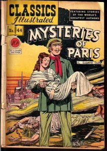 Classics Illustrated #44 HRN 44- Edition 1A- Mysteries of Paris G+