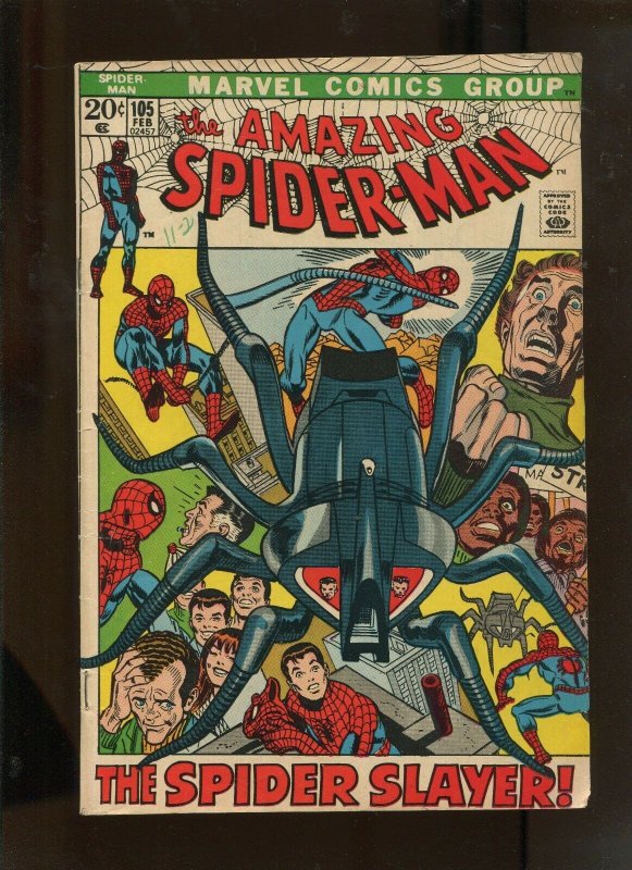 THE AMAZING SPIDER-MAN #105 (7.0) THE SPIDER SLAYER!