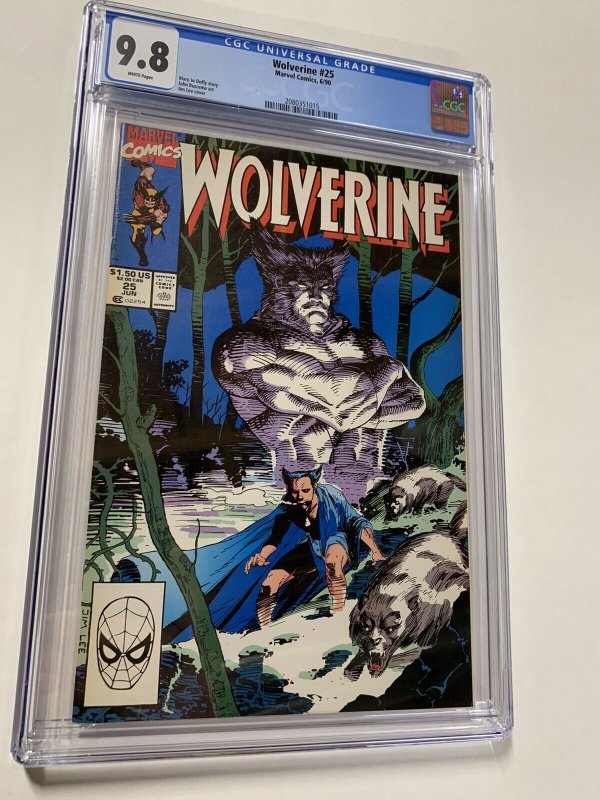 Wolverine 25 Cgc 9.8 White Pages Marvel Jim Lee X-men