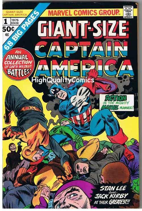 GIANT-SIZE CAPTAIN AMERICA #1, FN, Jack Kirby, 1975, more CA in store