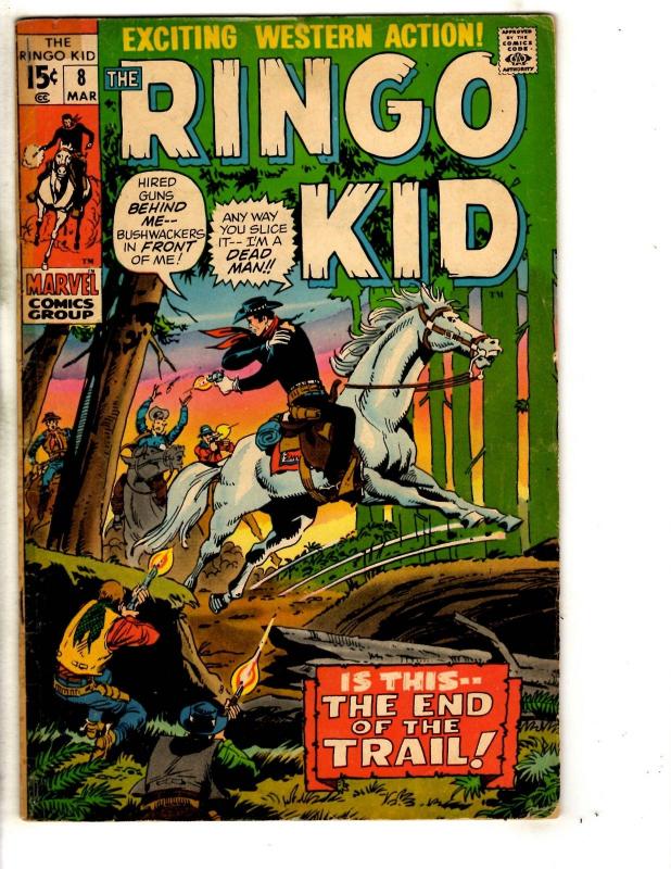Lot Of 5 The Ringo Kid Marvel Comic Books # 1 2 3 7 8 Wild Western Cowboys RH2
