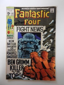 Fantastic Four #92 (1969) VG condition