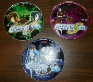 Mobile Suit Gundam Seed DVDs Movies 1 , 2 , & 3 W/ Limited Edition Art Box
