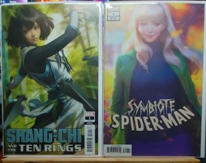 Shang Chi 1(2021) Symbiote Spider-Man 1(2019) Stanley Artgerm Awesome covers