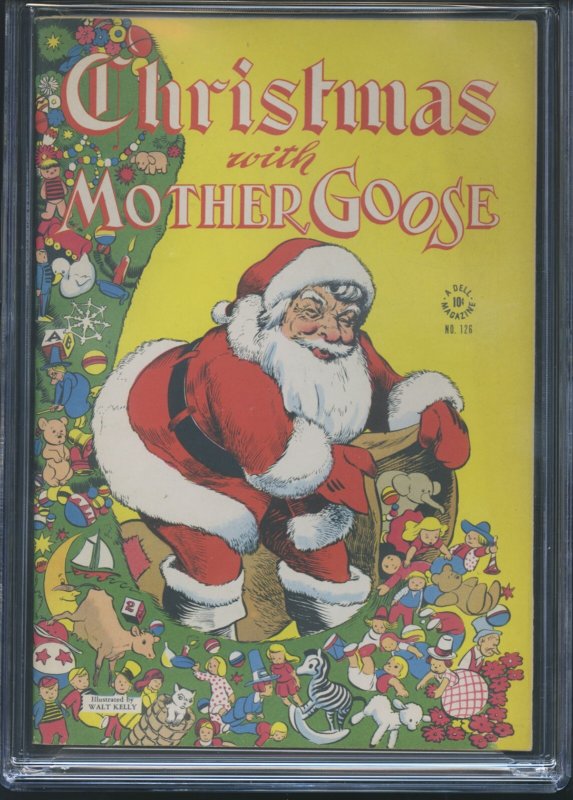 FOUR COLOR #126 - Christmas With Mother Goose - CGC-7.5, OW - Kelly-  Golden Age