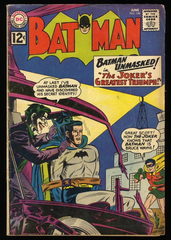 Batman #148 VG+ 4.5 Joker Cover and Appearance! Early 12 Center!