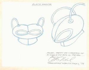 Super Friends Model Sheet Re-Creation - Black Manta - art by Darrell McNeil