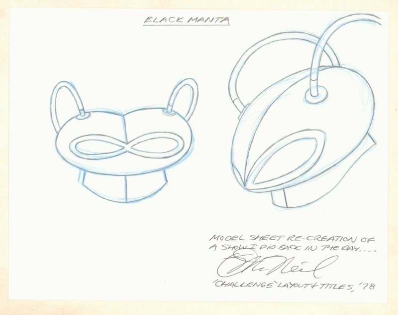 Super Friends Model Sheet Re-Creation - Black Manta - art by Darrell McNeil