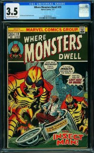 Where Monsters Dwell #19 (1973) CGC 3.5 VG-
