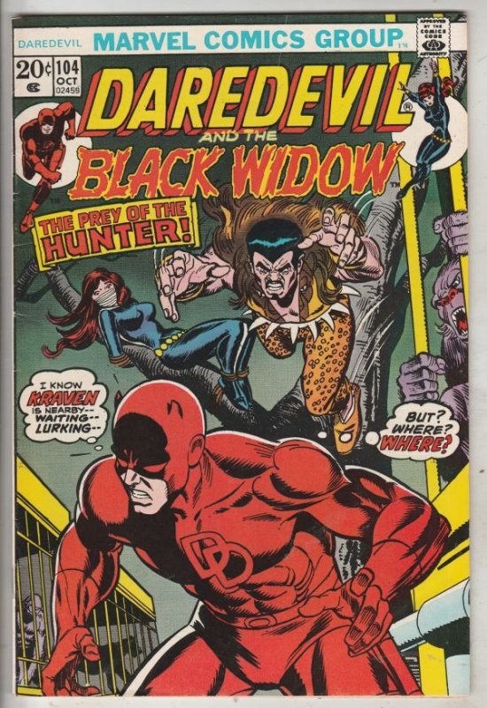 Daredevil #104 (Nov-73) VF/NM High-Grade Daredevil, Black Widow