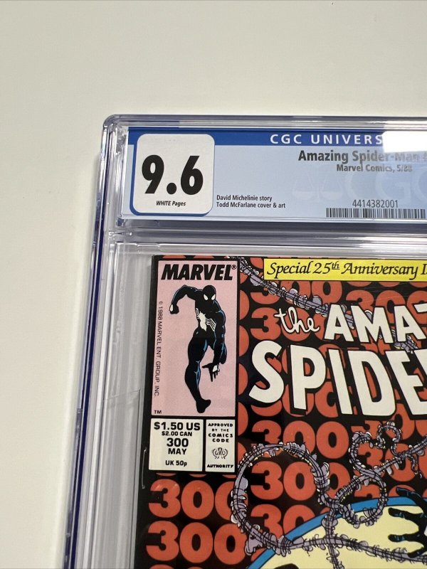 Amazing Spider-man 300 Cgc 9.6 White Pages 1st Venom Marvel 1988