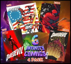 [4 PACK] DAREDEVIL #1 ? 1:25 - 1:50 - 1:100 - 1:200 RATIOS