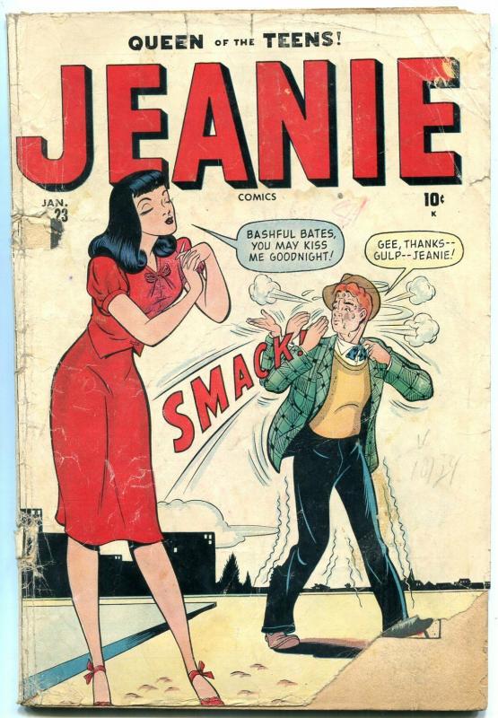 Jeanie #23 1949- Queen of Teens- Marvel Golden Age- Willie reading copy